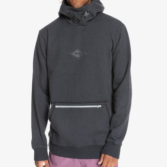 Quiksilver Other - Quiksilver Big Logo Tech Water Repellent grey slate Hoodie Size small N.W.T.